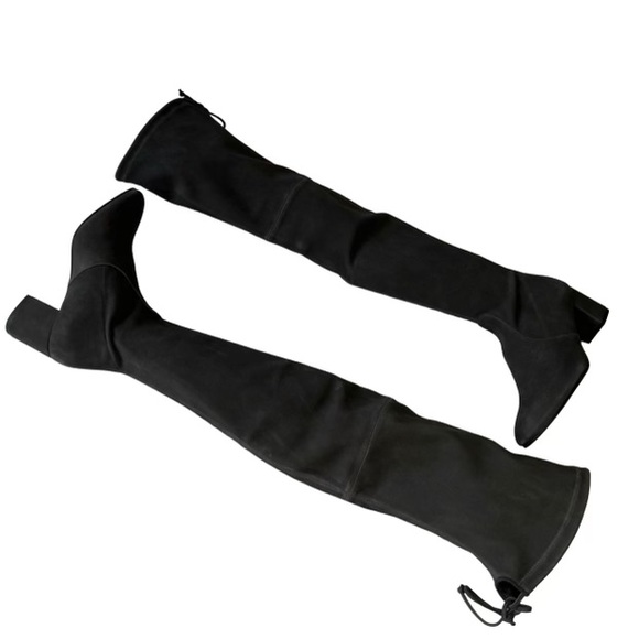 Stuart Weitzman Genna 60 Black Suede Over The Knee Boots Women’s Size 6 - Picture 5 of 9